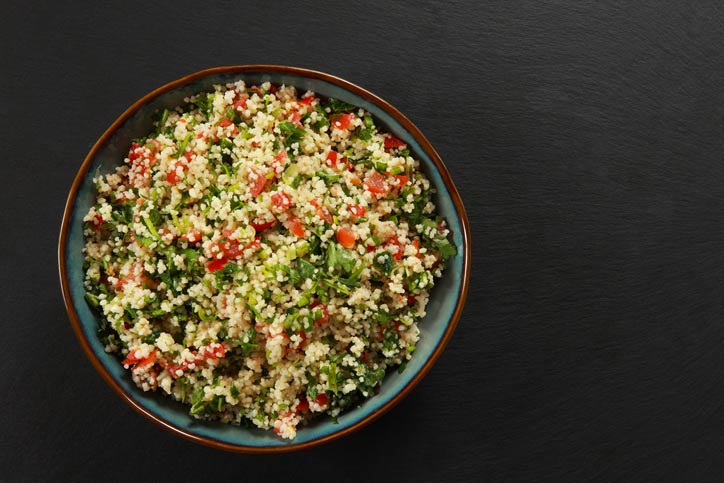 Bulgur Salad With Cucumbers, Red Peppers, Lemon & Dill