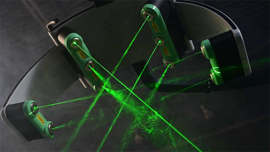 Closeup of the diodes on our green laser body sculpting equipment