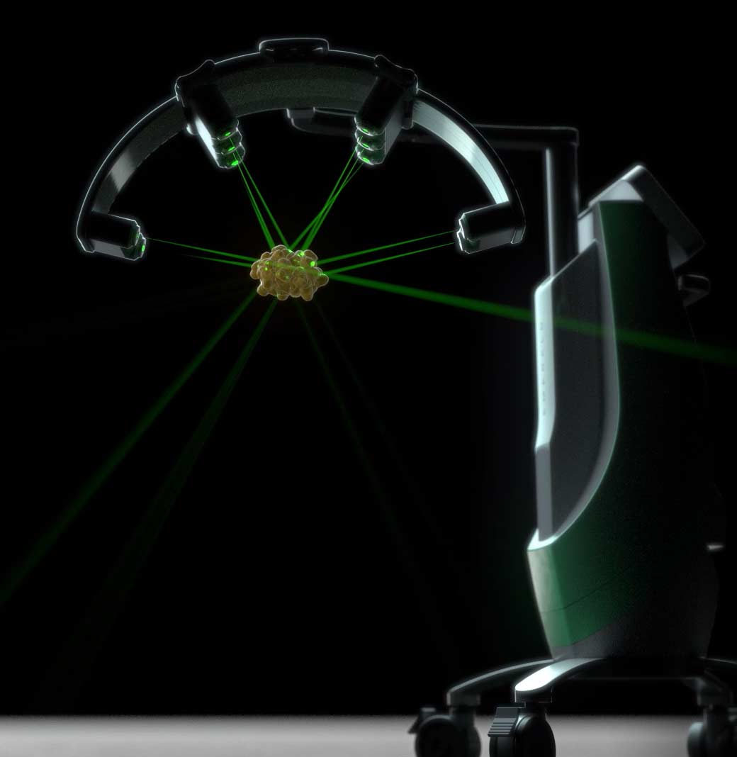 Emerald green laser machine